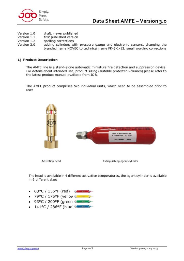 thumbnail of Data Sheet – AMFE