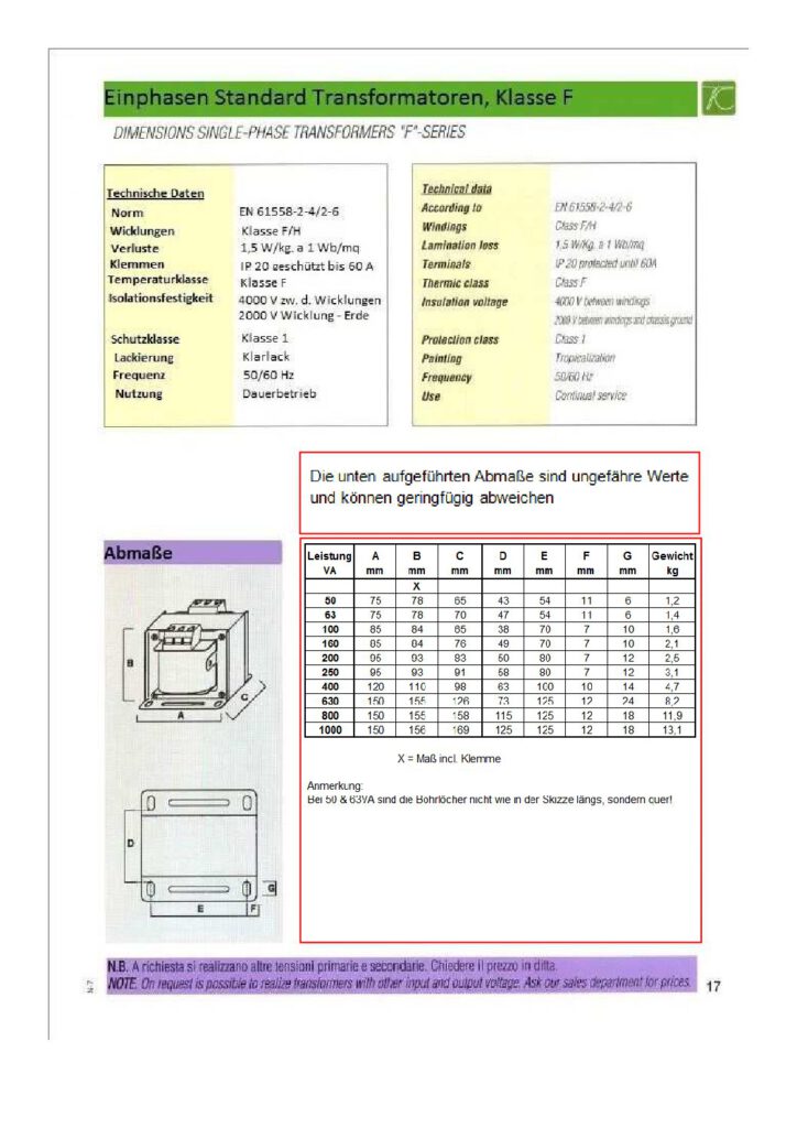 thumbnail of TECNOCABLAGGI_Datenblatt_Transformatoren